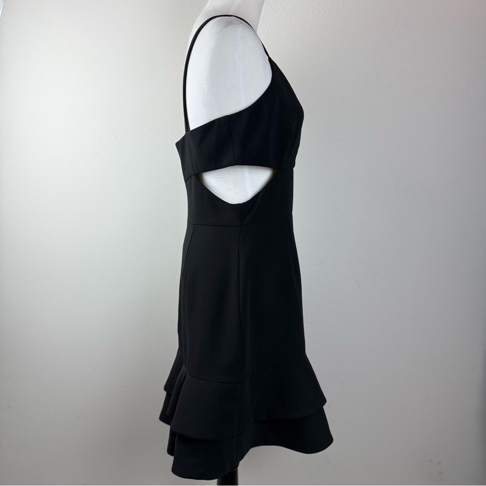 NWOT Adelyn Rae Black Sleeveless Ruffle Hem Dress Size M Cocktail Party - Picture 4 of 11